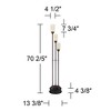 Franklin Iron Works Libby Modern Industrial Tree Floor Lamp with Riser 66" Tall Oiled Bronze Metal 3 Light Dimmable LED Seedy Glass for Living Room - 4 of 4