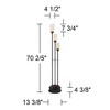 Franklin Iron Works Libby Modern Industrial Tree Floor Lamp with Riser 66" Tall Oiled Bronze Metal 3 Light Dimmable LED Seedy Glass for Living Room - image 4 of 4