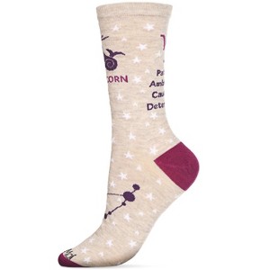 Memoi Women's Capricorn Zodiac Sign Crew Socks Hemp Heather 9-11 - 1 of 4