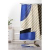 Deny Designs Moonlight Print Striped Circle Geometric Blue Shower Curtain - 3 of 3
