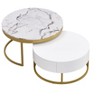 NicBex Modern Nesting Coffee Table with 2 Drawers Home Decor Sofa Side Table Center Table for Living Room - 3 of 4
