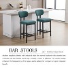 Bar Stools Set of 2, 26 Inch Modern Upholstered Fabric Bar Height Bar Stools green - 3 of 4