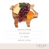 Twine Rustic Farmhouse Pig Acacia Wood Cheese Board, Natural Wood, 11" by 9.8", Cute Gourmet Gift - 2 of 4