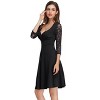 Women's Lace Evening Dresses Chiffon Wrap Cocktail Party for Wedding Guest - 3 of 4