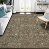 Machine Washable Area Rug – Oriental Distressed Medallion Carpet with Non-Slip Backing,Vintage Printed Rug for Living Room & Bedroom,Camel Tone - 3 of 4