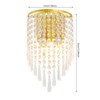 YIYIBYUS Crystal Wall Sconces Glam Wall Light Bedroom Hallway Lamp - 4 of 4
