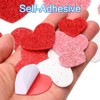 Unique Bargains Colorful Heart Self-Adhesive Glitters Home Decor Card DIY Foam Stickers - 4 of 4