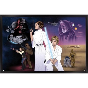 Trends International Star Wars: A New Hope By Erin Gallagher Framed Wall Poster Prints - 1 of 4