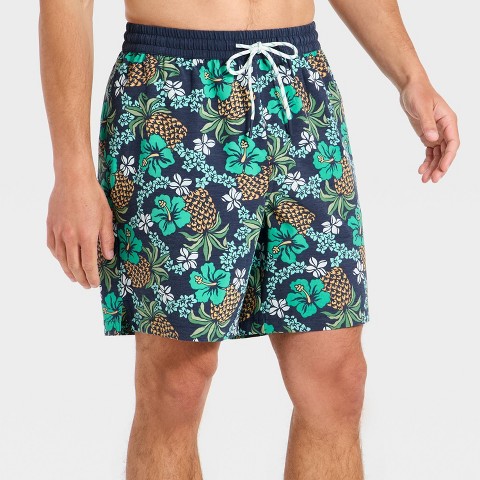 Мужские брюки Goodfellow & Co x Reyn Spooner Men's 7" Swim Trunks - Goodfellow & Co™ x Reyn Spooner Navy Blue L
