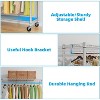 Simple Trending Clothes Rack, Rolling Heavy Duty Garment Rack with Double Rods, Chrome - 4 of 4
