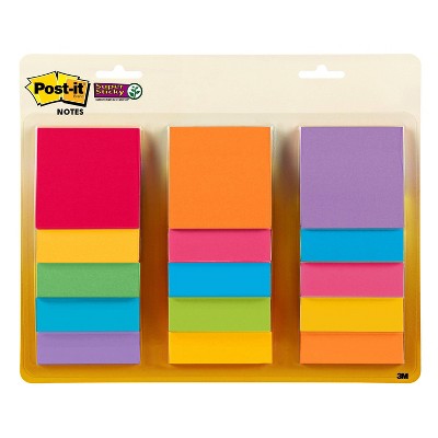 Post-it 15pk Sticky Notes - Multicolor