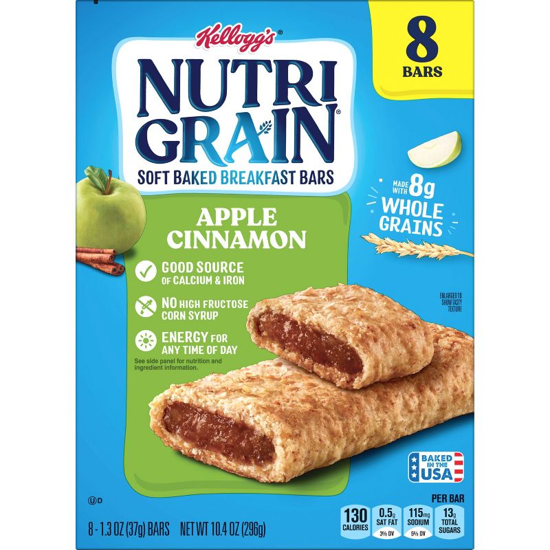 Nutri-Grain Apple Cinnamon Soft Baked Breakfast Bars - 8ct/10.4oz, 6 of 9