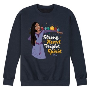 Men's - Disney - Strong Heart Bright Spirit Graphic Fleece Sweatshirt - 1 of 4