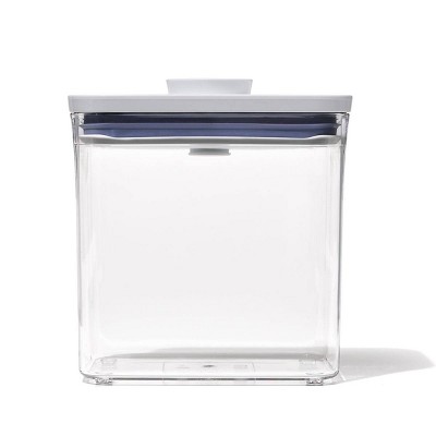 OXO POP 1.7qt Plastic Rectangle Tall Airtight Food Storage Container Clear