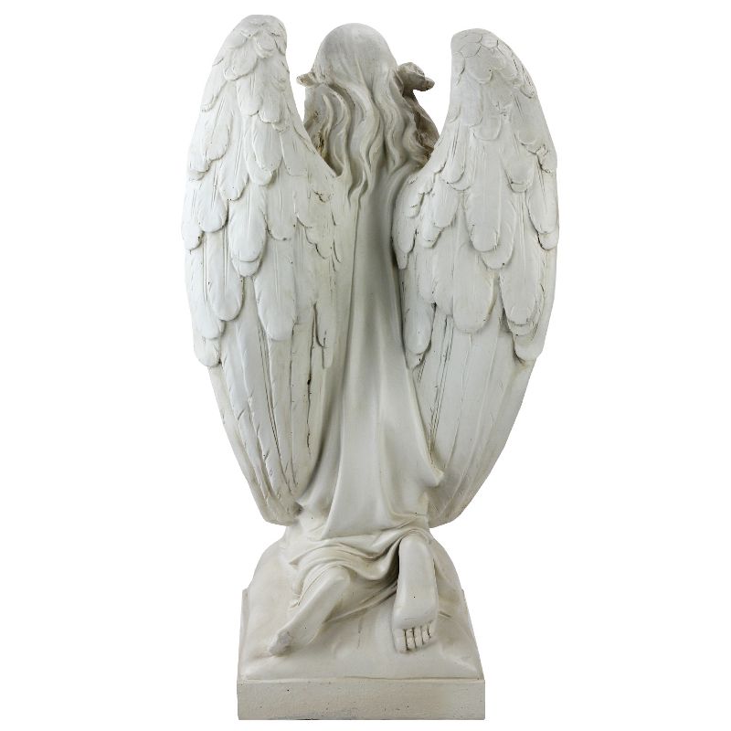 Northlight 20.25" Kneeling Angel Religious Outdoor Patio Garden Statue - Ivory, 4 of 7