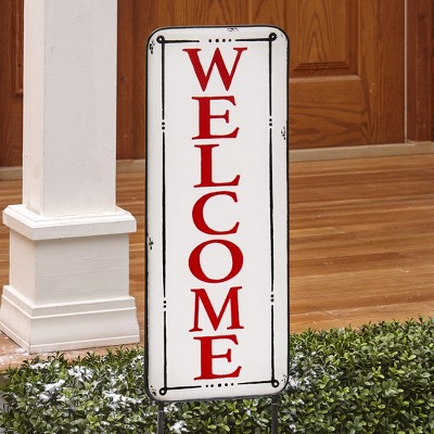 Lakeside Christmas Welcome Yard Stake – Farmhouse Style Decor