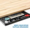 Mount-It! Large Under Desk Pencil Drawer | 21.25 Width | Ball Bearing Slides Out Tray Organizer for Paper, Pencil, and Office Accessories | Black - 4 of 4