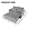 3-Seater Velvet 3-in-1 Pull Out Reclining Sofa Bed with Pillows, Hardwood Frame, and Easy Assembly - 4 of 4