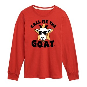 Boys' - Instant Message - Call Me The Goat Long Sleeve Graphic T-Shirt - 1 of 4