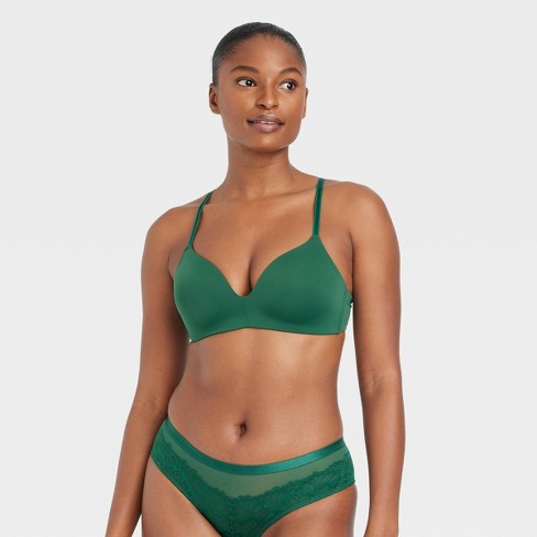 Women's Bliss Lightly Lined Wirefree Bra - Auden™ Green 34B