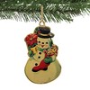 Abbott 4.25 In Retro Snowman Vintage Poinsettia Stocking Ornament Tree Ornaments - 3 of 3