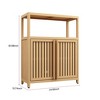 VANIRROR Bamboo Sideboard&Buffet Storage Cabinet, Freestanding Organizers With Two Doors for Bathroom, Dining Room, Hallway, Kitchen - 3 of 4
