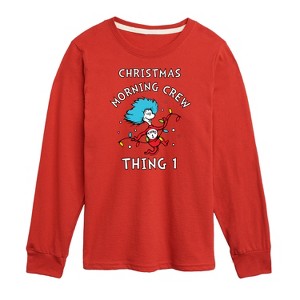 Boys' - The Cat in the Hat - Christmas Morning Crew Thing 1 Long Sleeve Graphic T-Shirt - 1 of 4