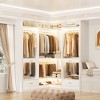 Besiost Freestanding Corner Closet System with 2 Hanging Rods and Shoes Shelf - 3 of 4
