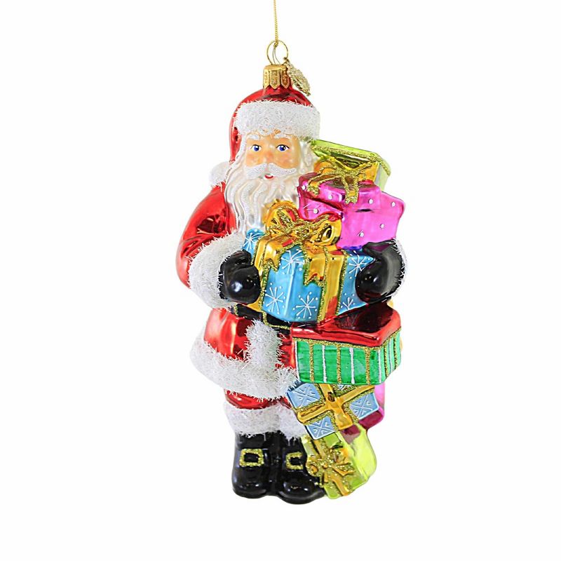 Huras 7.0 Inch Dont Drop The Presents Santa Ornament Gifts Christmas Tree Ornaments, 1 of 4