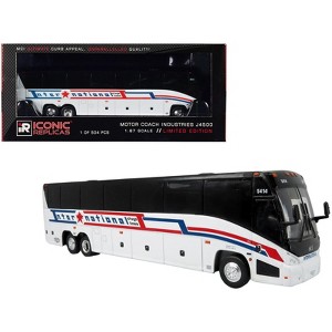 MCI J4500 Coach Bus "International Stage Lines" White Limited Edition to 504 pieces 1/87 (HO) Diecast Model by Iconic Replicas - 1 of 3