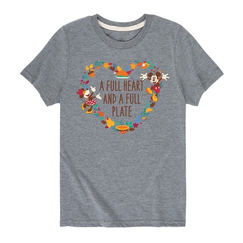 Boys' - Disney - A Full Heart And A Full Plate Short Sleeve Graphic T-Shirt - image 1 of 4