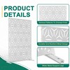 TUYOHW Metal Privacy Screen Outdoor, Decorative Privacy Panels, Freestanding Privacy Screen for Patio, Garden, Pool (White Square) - 3 of 4