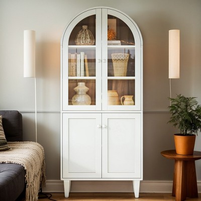 Hommoo 68" Tall Arched Bookcase