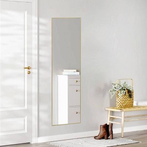 ALEXOUN Free Standing Full Length Floor Mirror,with Stand Aluminum Alloy Thin Frame,for Living Room Bedroom Cloakroom - 1 of 4