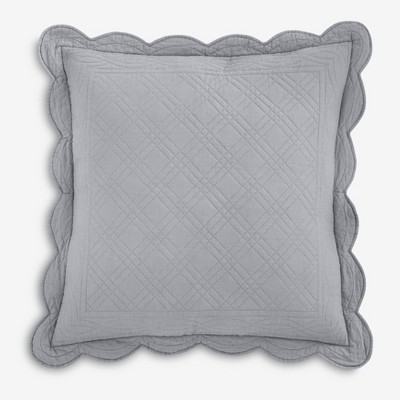 BrylaneHome Florence Euro Sham - Euro, Gray