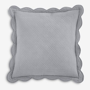 BrylaneHome 100% Cotton Florence Euro Sham - Euro, Gray - 1 of 1