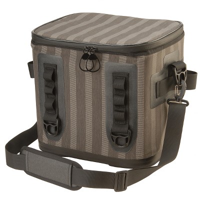 12" Soft Cooler Bag Gray Striped - National Tree Company