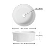 JONATHAN Y Element 14.75 in. W x 14.75 in. D Modern Designer Round Fluted Ceramic Bathroom Vessel Sink - 4 of 4