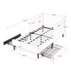 NicBex Twin/Full Size Bed Frame,Upholstered Platform Bed Frame with 2 Storage Drawers,Adjustable Velvet Sofa Bed for Living Room,Bedroom - 3 of 4