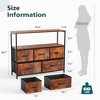 RISOKEYS Dresser for Bedroom with Fabric Drawers,TV Stand,Storage Cabinet,with Metal Frame and Wooden Top for Clothing, Closet,Guest Room, - 3 of 4