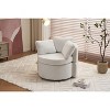 Sapphtopaz Modern Teddy Fabric Accent Chair, Swivel Living Room Chairs with Storage, Lounge Chair Back Cushion for Living Room, Office - 2 of 4