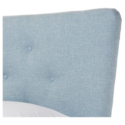 Hannah King-Sized Linen Upholstered Bed with Tufted Headboard