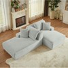 Dolonm 78.8" Double Sofa, Compressed Boneless Sofa Made of Corduroy, Requires No Installation,for Living Rooms Bedrooms - 3 of 4