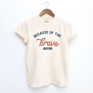 Simply Sage Market Women's Brave USA Short Sleeve Garment Dyed Tee - 1 of 3
