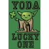 Women's Star Wars St. Patrick's Day Cartoon Yoda Lucky One Racerback Tank Top - 2 of 4