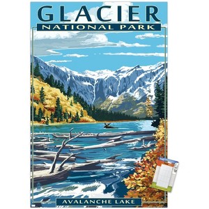 Trends International Lantern Press - Glacier National Park, Avalanche Lake Unframed Wall Poster Prints - 1 of 4