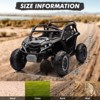 2 Seater Ride On UTV, Kids Electric Ride On Car,  24V Powered Riding Toy UTV, Off-Road UTV Toy with Remote Control, LED Lights, Music for Toddlers 3+ - 4 of 4