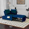 MAYEERTY Versatile Foldable Sofa Bed (3 Lengths) with USB & Swivel Phone Stand (Beige Velvet) - 3 of 4