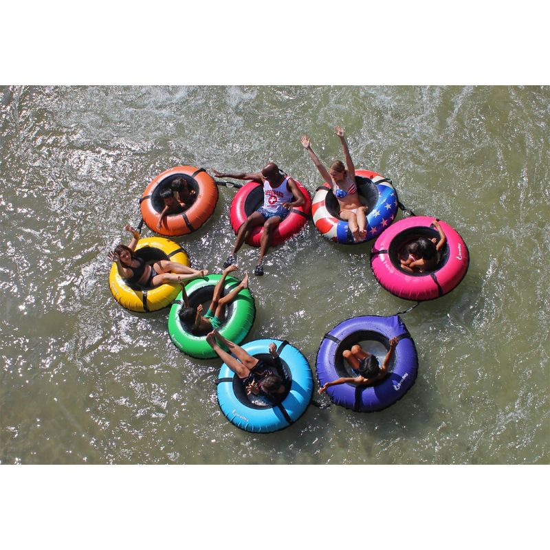 Bradley heavy duty tubes for floating the river; Whitewater water tube; Rubber inner tube with cover for river floating; Linking river tubes for floa, 4 of 5
