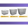 YBM Home Silver Mesh Stacking Bin, Pack of 2 - 3 of 4